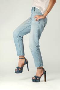 Kot Taşlı Platform Topuklu Sandalet