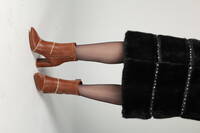 Kahverengi Fermuar Detaylı  Bot